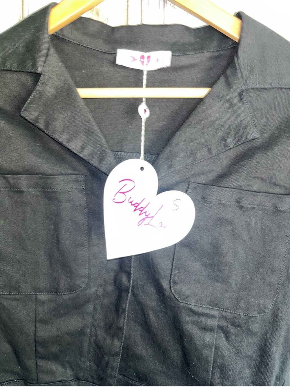 NWT Buddy Love Jessie Crystal Fringe Romper Black Western Festival Small - Picture 6 of 7
